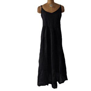 CP SHADES NWT 100%  Linen SANDRINE Dress Black   LARGE
